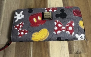 Dooney & Bourke Disney Parks Mickey / Minnie Mouse Körperteile Clutch Geldbörse  - Bild 1 von 4