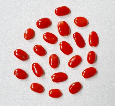 Piedras preciosas sueltas "hechas a mano" con forma ovalada de coral "rojo"... - Imagen 1 de 4