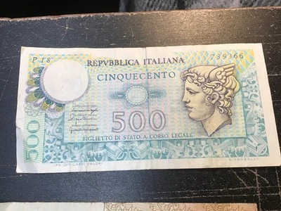 1976 Italy 500 Lire Banknote Note Bill Currency - Image 1 of 2