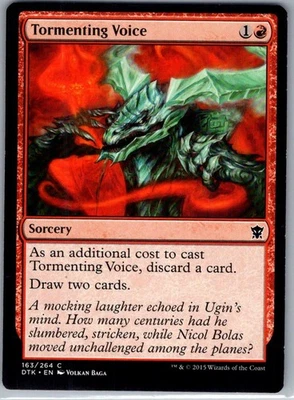 Tormenting Voice - 163 - Dragons of Tarkir - Magic MTG - NM - B3G1 - Image 1 of 2