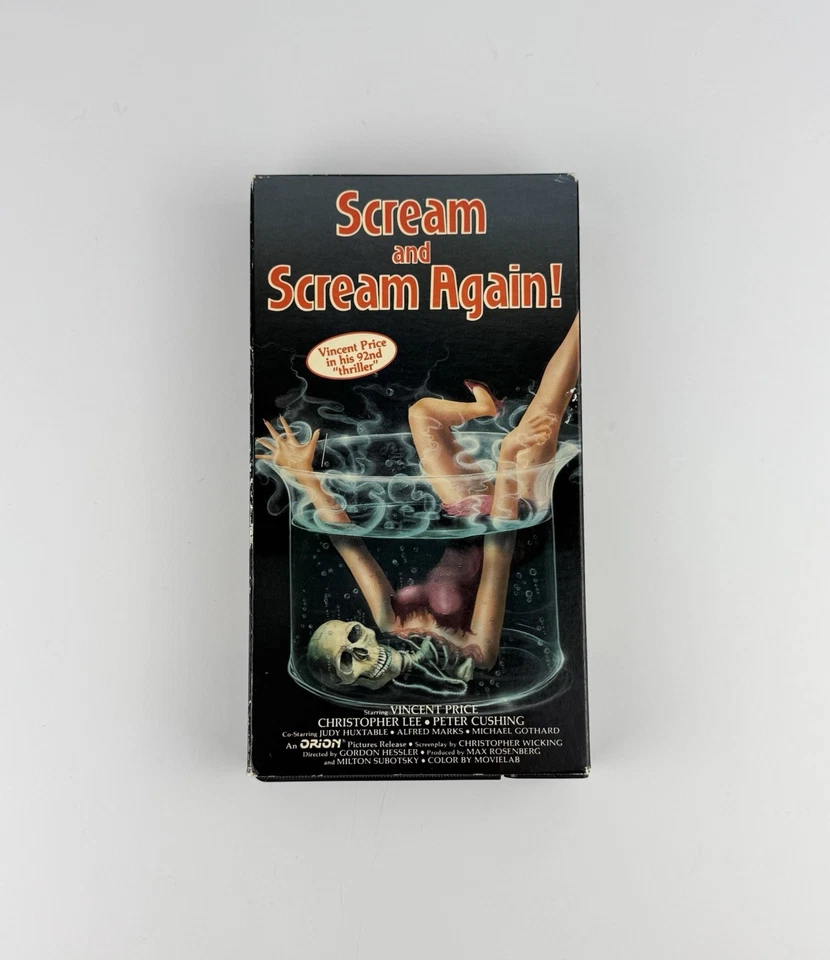 Scream And Scream Again! VHS Vincent Price Horror Peter Cushing Christopher Lee - Image 1 of 4