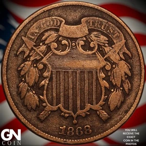 Pieza de 2 centavos 1868 A2016 - Imagen 1 de 2
