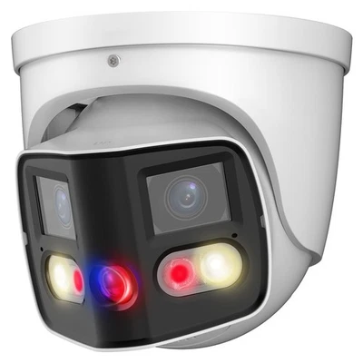 8MP Dual Lens Panoramic IP POE Camera 180° Sound Light Alarm Speaker - Image 1 of 4