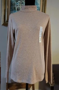 Croft & Barrow Size Extra Large Brown Long Sleeve Mock Neck Shirt MSRP $16 - Picture 1 of 10