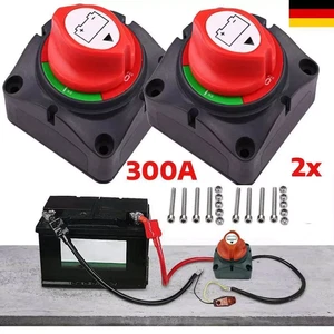 2X Batterie Trennschalter 300A Hauptschalter 12V-48V Trennschalter KFZ LKW Boot - Bild 1 von 13