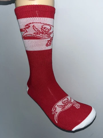 TAMPA BAY BUCCANEERS NFL FOOTBALL JERSEY LOGO FIRST STRING CREW LENGTH SOCKS LRG Cover