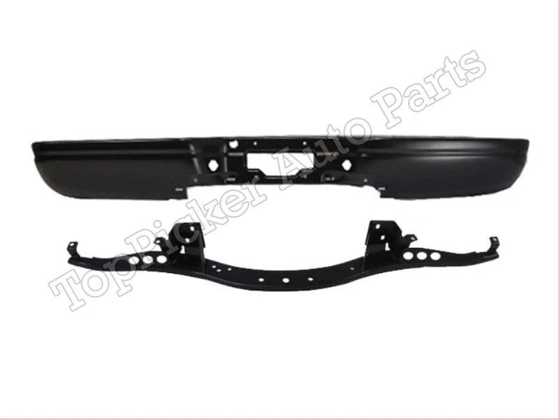 Black (Paintable) Rear Bumper Face Bar + Reinforcement For 97-03 F150 Styleside - Image 1 of 1