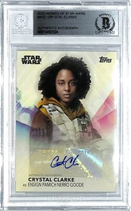 2020 Women Of Star Wars CRYSTAL CLARKE "Ensign Goode" Signed Card BAS Slabbed - Picture 1 of 3