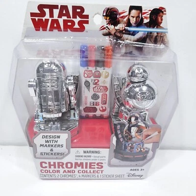 Disney Star Wars Los Últimos Jedi Color Coleccionable Cromos R2-D2 BB-8 NUEVO 7 Piezas Foto 1 de 4