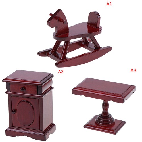 Dollhouse Miniature Wooden Room Furniture 112 Accessories Toys for