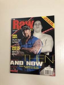 MINT WWF RAW Magazine January 2002 Undertaker Andre Divas Poster WWE Wrestling
