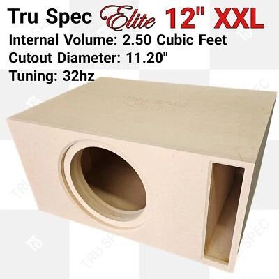 TRU SPEC AUDIO TRU SPEC Elite Prefab Single 12" XXL Heavy Duty Subwoofer Enclosure Box