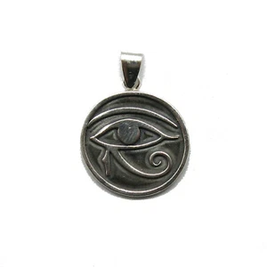 Handmade Sterling Silver Pendant Amon Ra's Eye Hallmarked 925 Nickel Free - Picture 1 of 2