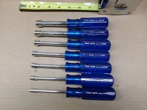 NAPA USA 7-Piece Blue Handle Metric Nut Drive Set - Foto 1 di 12