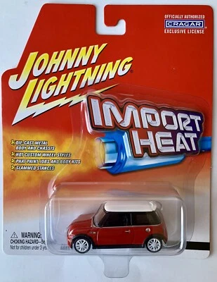 Johnny Lightning 2003 Import Heat Diecast Body & Chassis Red Mini Cooper S - Image 1 of 4