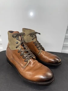 To Boots New York Herren 10,5 Abbott Hoch Einfache Zehe Schnürstiefel Leder Wildleder Braun  - Bild 1 von 8