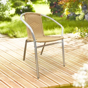 Geflecht Bistrostuhl Marina stapelbar 53 x 57 x 74 cm Bistro Stuhl Stapelstuhl - Bild 1 von 1