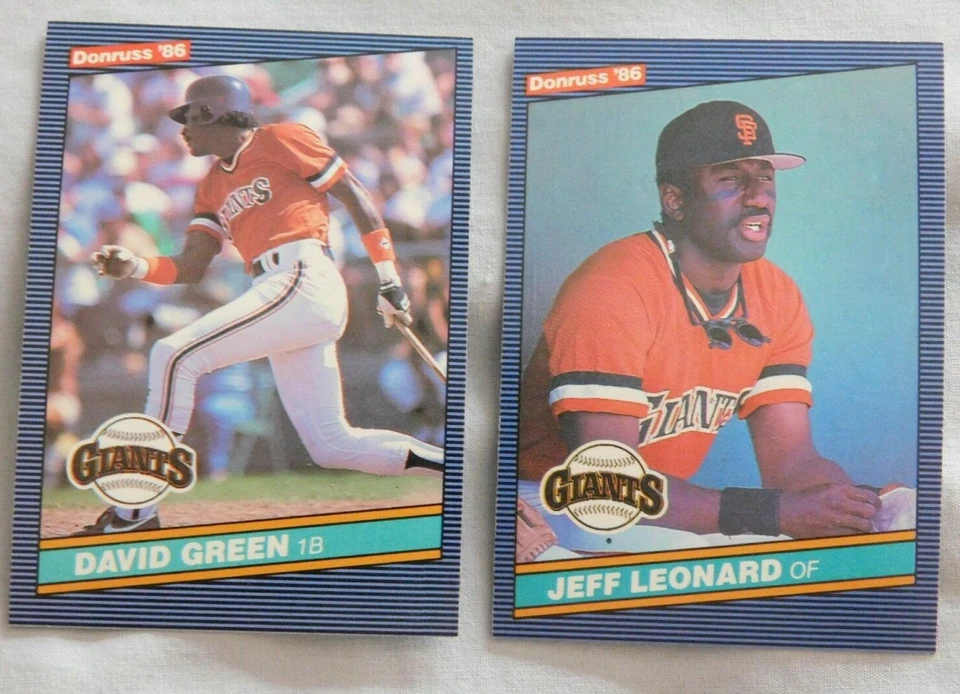 1986 Donruss San Francisco Giants Baseball Card Pick one - Image 1 of 1