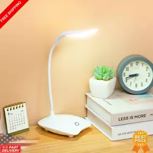 USB LED Desk Lamp - Dimmable, Touch Sensor, Foldable, Eye-Caring, Rechargeable - Picture 1 of 8