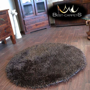 AMAZING SOFT & THICK CIRCLE ROUND RUG 'LOVE SHAGGY' Polyester 6cm HIGH QUALITY - Picture 1 of 1