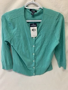 NWT Girls Chaps Ralph Lauren Aqua Blue Shirt Size Medium $50 Tag - Picture 1 of 5