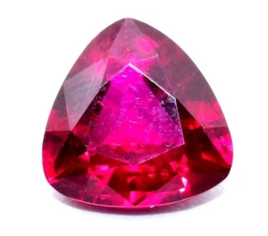 11.70 Cts Natural Certified Blood Red Ruby Tanzania Trillion Cut Loose Gemstone - Picture 1 of 6