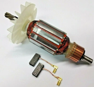 KRAFTFELD Motor anclaje rotor corredor + carbón para Bosch GBH 2-26 DFR, GBH 2-26 RE, 2400, GBH 2600