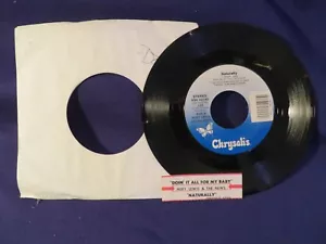 HUEY LEWIS & THE NEWS Naturally/Doing It All For My 45 Record CHRYSALIS RECORDS - Picture 1 of 2
