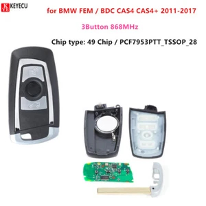 Llavero remoto de coche inteligente de 3 botones 868 MHz para BMW FEM / BDC CAS4 CAS4+ 2011-2017 - Imagen 1 de 3