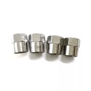 5 pcs Hexagon Tyre Dust Caps Wheel Air Valve Stem Screw Cover Stainless steel#op - Picture 1 of 11