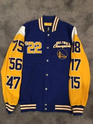 Golden State Warriors Carl Banks GIII 7X NBA Champions Varsity Jacket Sz Medium - Image 1 of 2