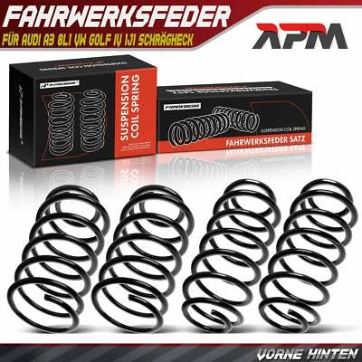 4x muelle de suspensión delantero trasero L + R para Audi A3 8L1 VW Golf IV 1J1 hatchback - Imagen 1 de 4