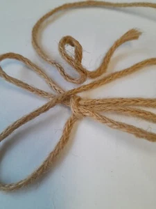 3MM - 5MTR 100% NATURAL JUTE ROPE TWINE BRAIDED TWISTED SASH BAKER HEMP STRING - Picture 1 of 3