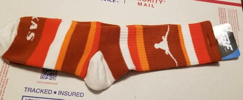 NCAA Texas Longhorns Socks Size Large 10-13 NEW Cover
