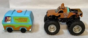 Lot of 2 Vintage Scooby Doo Trucks Hot Wheels Monster Jam BK Mystery Machine - Picture 1 of 5