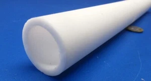 PTFE Teflon Straight Tube 1.25" OD x 1.00" ID x 1/8" Wall x 6 Foot Length - Picture 1 of 7