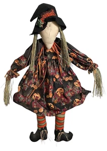 Holzrahmen Hexe Regal Sitter Halloween Dekor 28 Zoll groß Frosch Spinne - Bild 1 von 11
