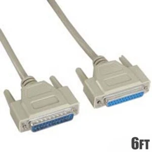 6FT DB25 DB 25 IEEE1284 25-Pin Male to Female M/F Parallel Cable Extension Cord - Picture 1 of 1