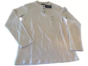 NWT St Johns Bay long sleeve henley Oatmeal Heather Men’s Medium New with tags - Picture 1 of 7