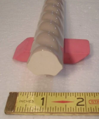 1pc.  Darker Fawn Beige Color, Ceramic Sizzle Liner Rope Tile  3/4" X 6"  NEW - Image 1 of 4