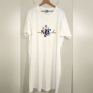 Abito lungo t-shirt donna Cal Cru vintage taglia unica Outer Banks NC punto singolo - Foto 1 di 10