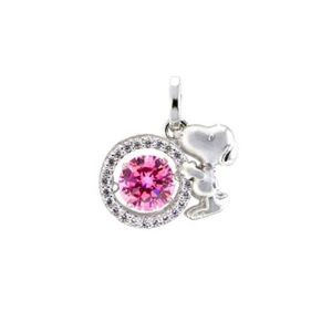 Colgante de Plata Esterlina Pigote con Gema de Circón Rosa en Movimiento - Moda - Imagen 1 de 1
