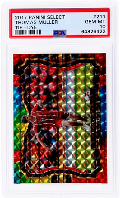 2017 Panini Select Thomas Muller Prizms Tie Dye #211/30 PSA 10 - Imagem 1 de 2