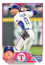 Brad Miller 2023 Topps Baseball card Series One Base #319 Texas Rangers
