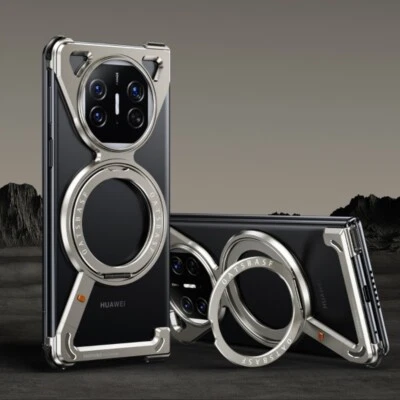 Magnetic Aluminum Metal Z Shape Rimless stand Case Cover For Huawei Mate X3 , X5 - Image 1 of 4