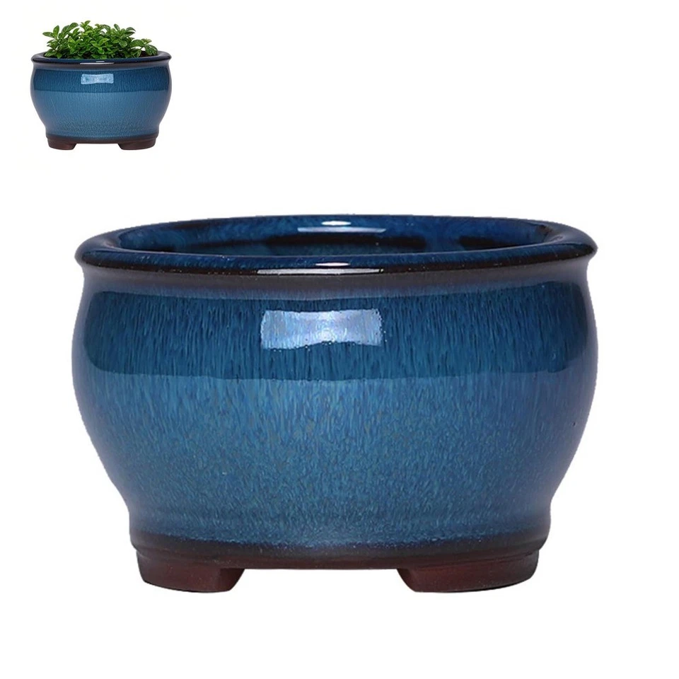 Ceramic Garden Planter Pots Small Glazed Plant Flower Pot for Windowsills