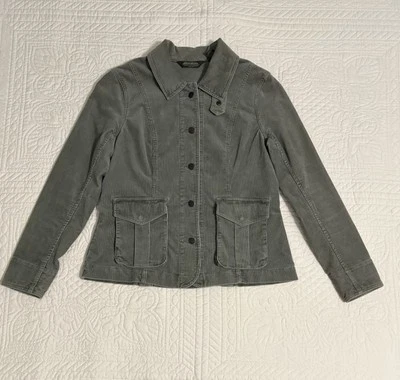 Chaqueta de Pana Eddie Bauer Botón Delantero Verde Talla M Foto 1 de 4