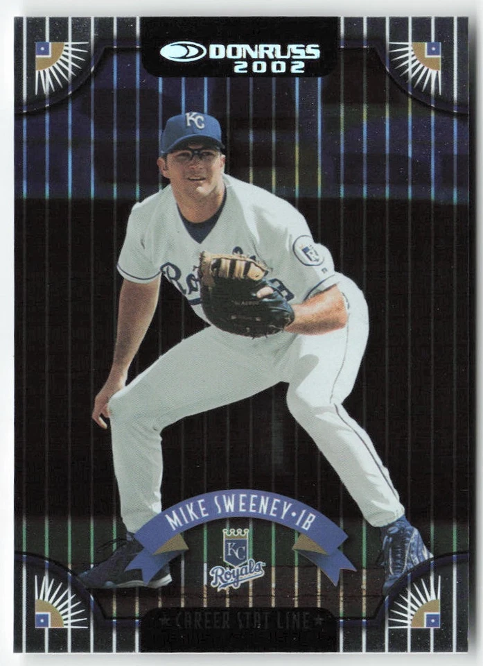 Mike Sweeney 2002 Donruss Stat Line Career #102 SN #/302 Royals SK145 - Image 1 of 2