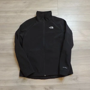 The North Face Windwall Soft Shell Jacket Mens Large Black Fleece Liner Zip Up - Picture 1 of 8