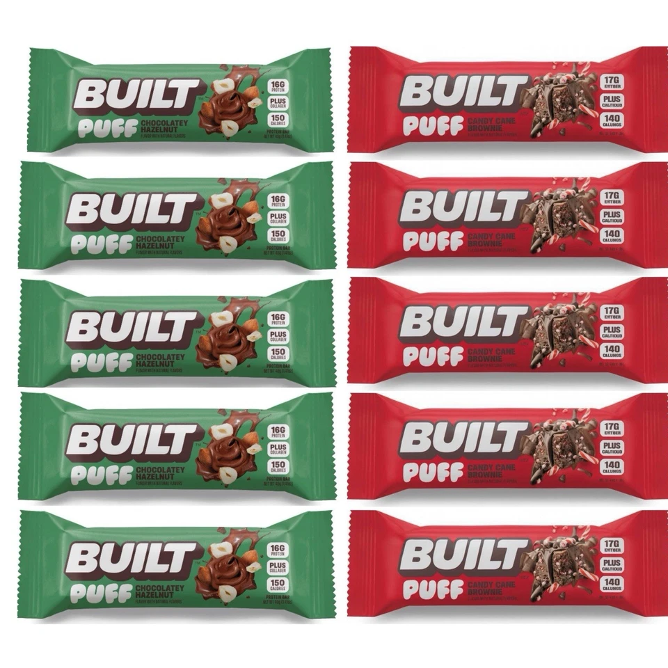 (10 bares) ¡Paquete de vacaciones de bar construido! NUEVO Brownie de caña de caramelo y avellana chocolatada Foto 1 de 4